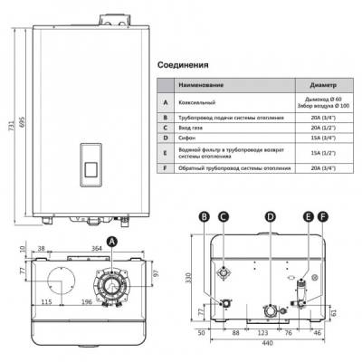 Настенный газовый котел Navien NCB-52H